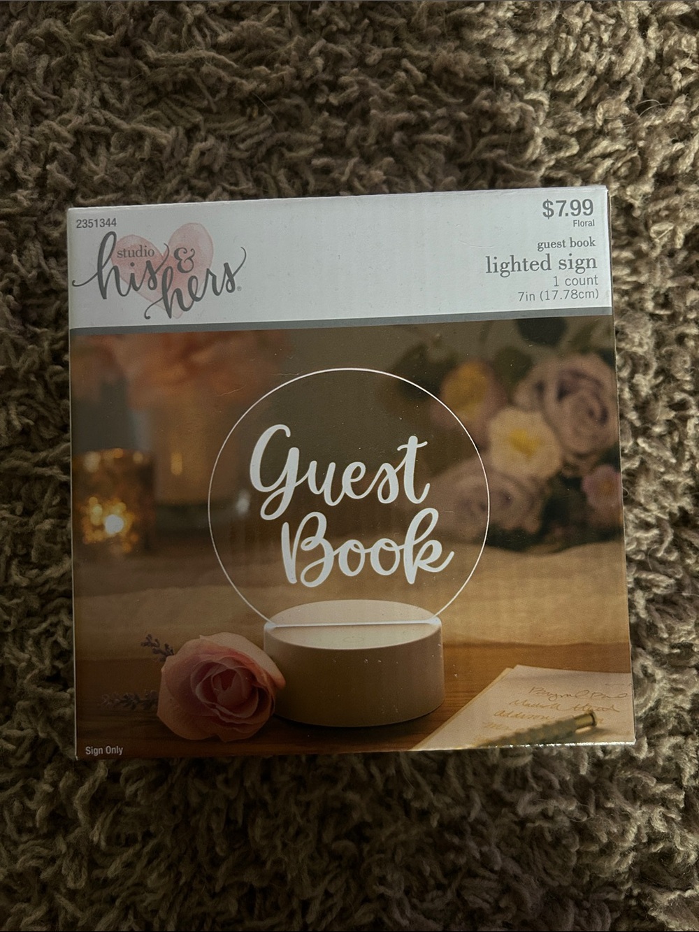 Hobby Lobby: Guest Book Lighted Sign